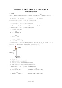 [化学]2020～2024北京重点校初三上学期期末真题真题分类汇编：金属的性质