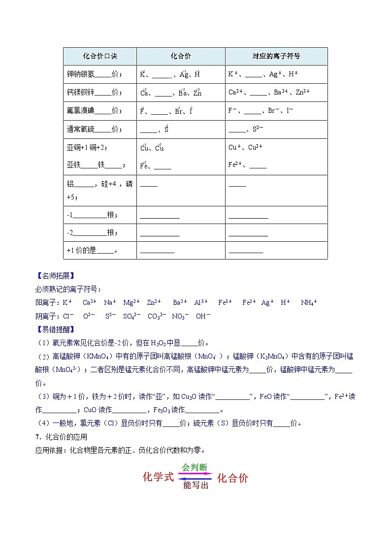人教版(2024)2024-2025学年九年级化学上册提升讲义4.3.2物质组成的表示(中)(学生版+解析)第3页