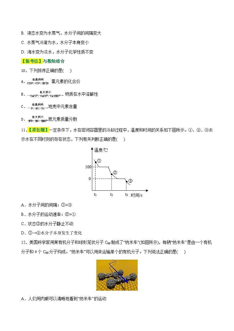 专题09 构成物质的微粒 元素（测试）-中考化学一轮复习讲练测（全国通用）（原卷版）第3页