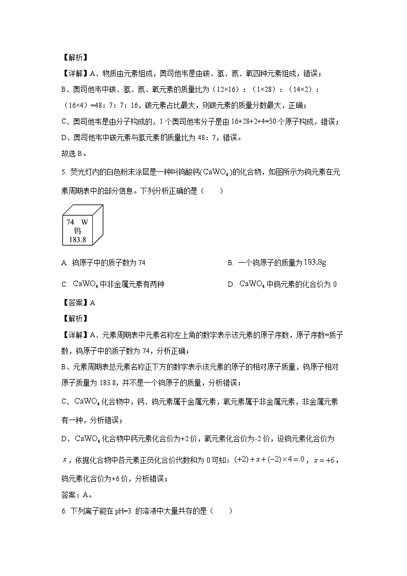 [化学][一模]贵州省黔东南州榕江县2024年中考考试试题(解析版)03