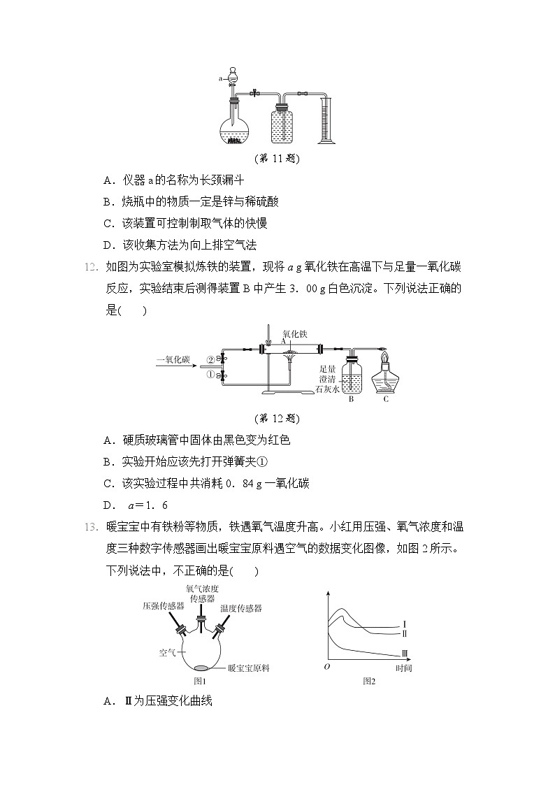 沪教版2024化学九上 第6章　综合素质评价试卷03