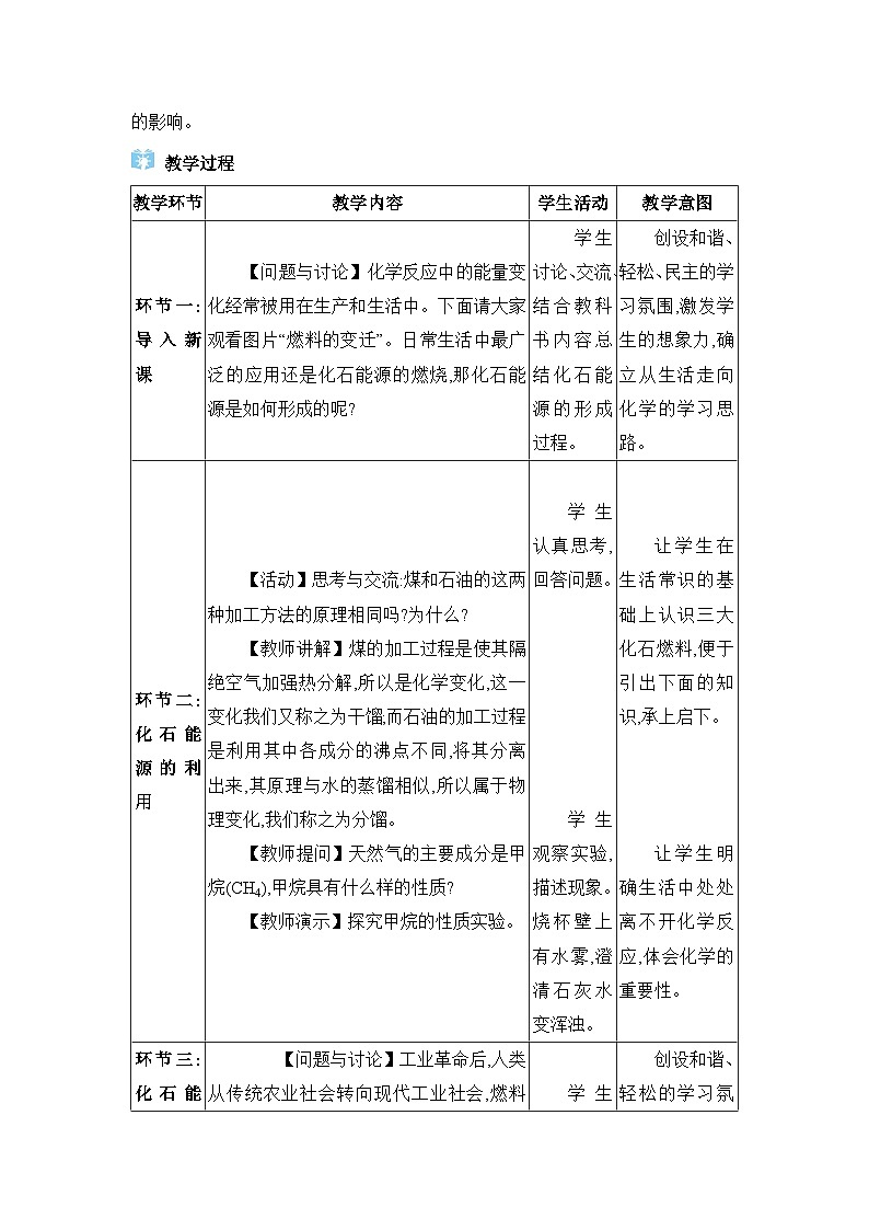 人教版（2024）九年级化学上册第七单元能源的合理利用与开发课题2化石能源的合理利用教案02