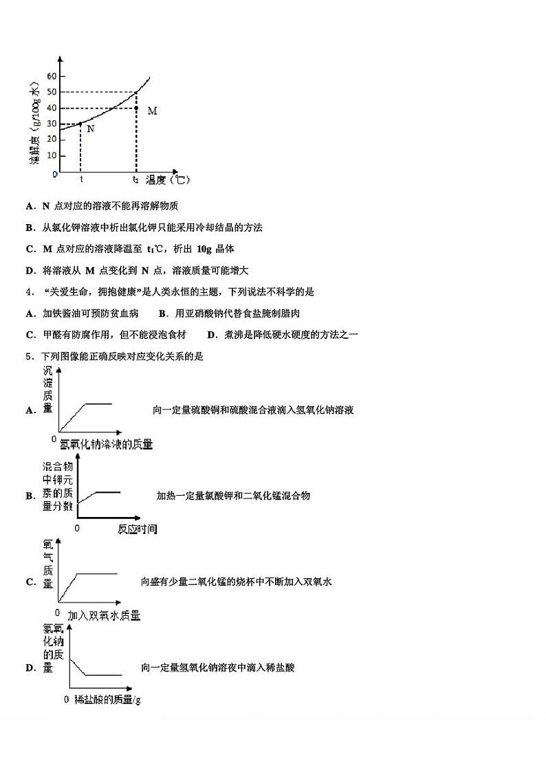 2024年河北省石家庄市长安区中考一模化学试题02