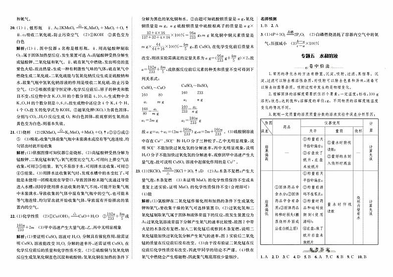 人教版九年级《化学》中考真题分类卷【参考答案与解析】第3页