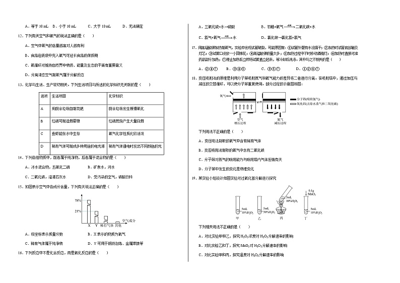 仁爱科普版2024初中化学九年级上册第一次月考卷（第1~2单元）- 含答案解析02