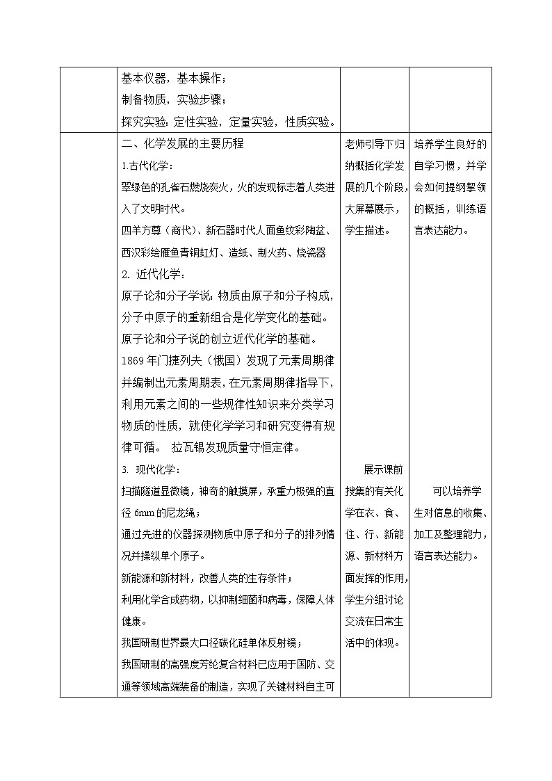 【核心素养】人教版化学九上绪论 化学使世界变得更加绚丽多彩 课件+教学设计+作业02