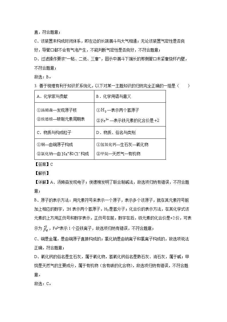 【化学】内蒙古通辽市2024年中考第二次模拟试题（解析版）第2页