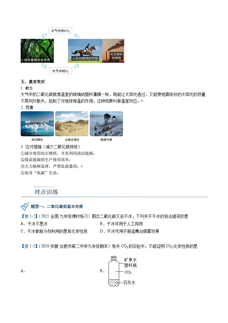 人教版九年级化学上册同步精品讲义课题31二氧化碳讲义(学生版+解析)第3页