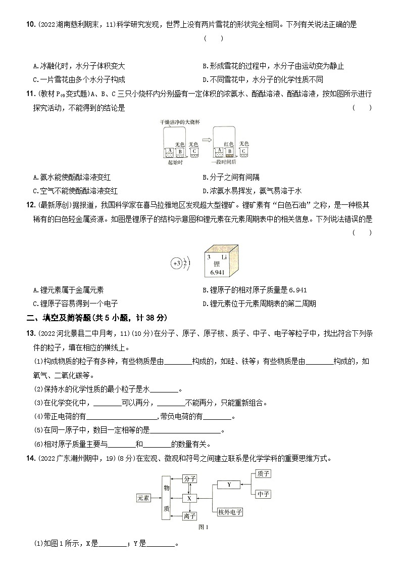 人教版九年级化学上册期中期末考前集训〖卷04】第三单元基础测试(原卷版+解析)第2页