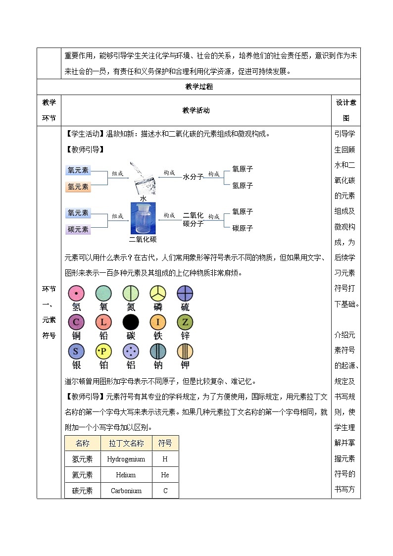 人教版九年级上册化学第三单元-课题3 元素（第2课时）（教学设计）（人教版2024）第3页