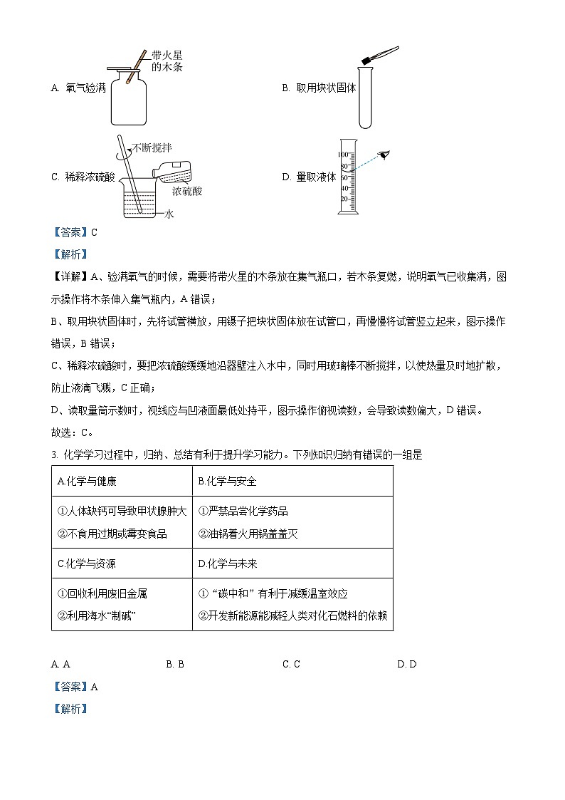 2024年四川省达州市中考化学真题（解析版）第2页