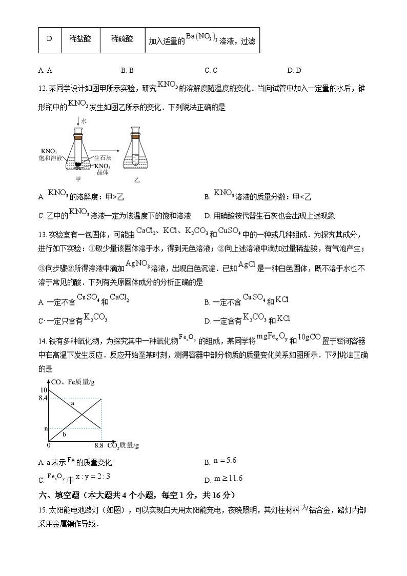 2024年四川省乐山市中考化学真题（原卷版）第3页