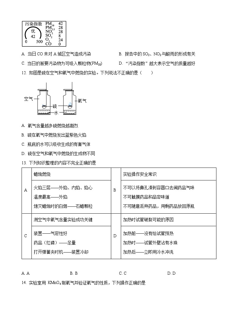 广东省梅州市平远县城区四校2024-2025学年九年级上学期第一次月考联考化学试题卷（原卷版）第3页