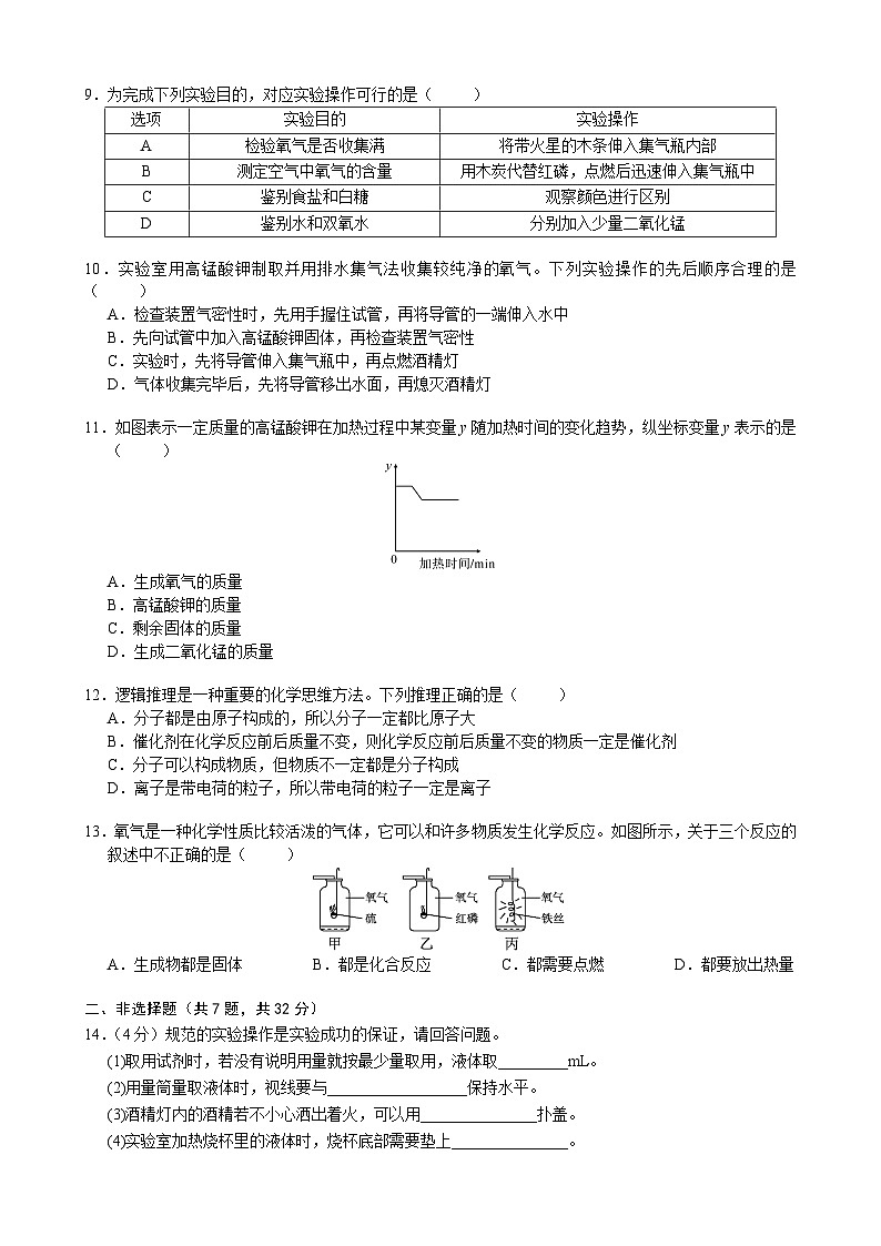 湖北省黄石市大冶市还地桥镇教联体2024-2025学年九年级上学期10月月考化学试题02