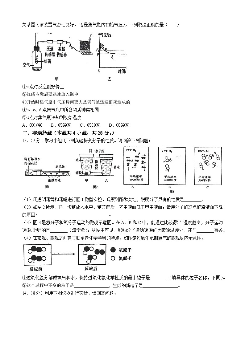 安徽省六安市金安区六安皋城中学2024-2025学年九年级上学期10月月考化学试题第3页