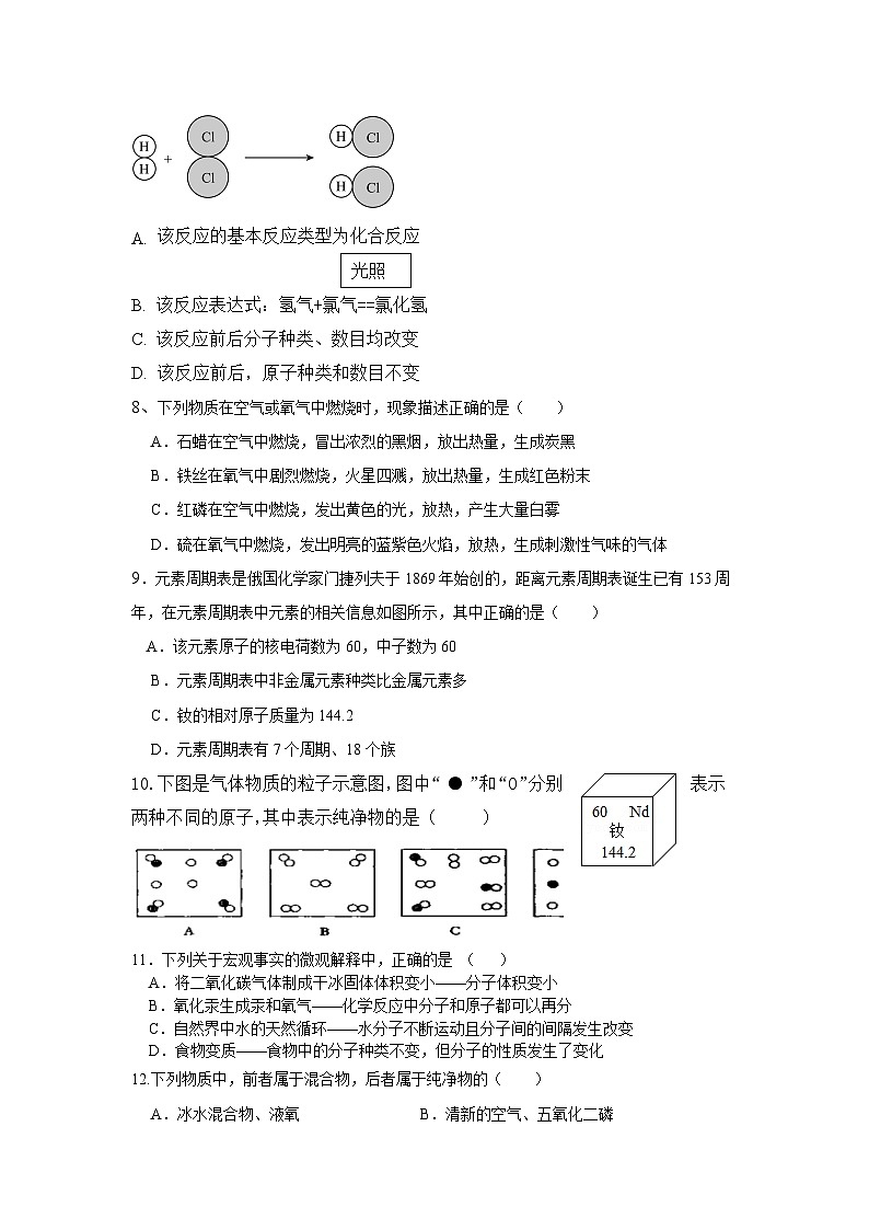 四川省眉山市东坡区多悦镇初级中学2024-2025学年九年级上学期10月阶段性练习化学试卷02