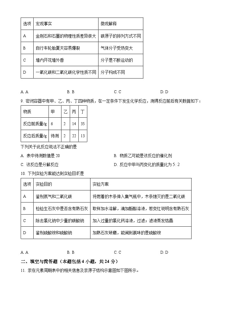 2024年甘肃省中考化学真题（原卷版）第2页