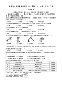 重庆市育才中学校教育集团2024-2025学年九年级上学期第一次月考化学试题(无答案)