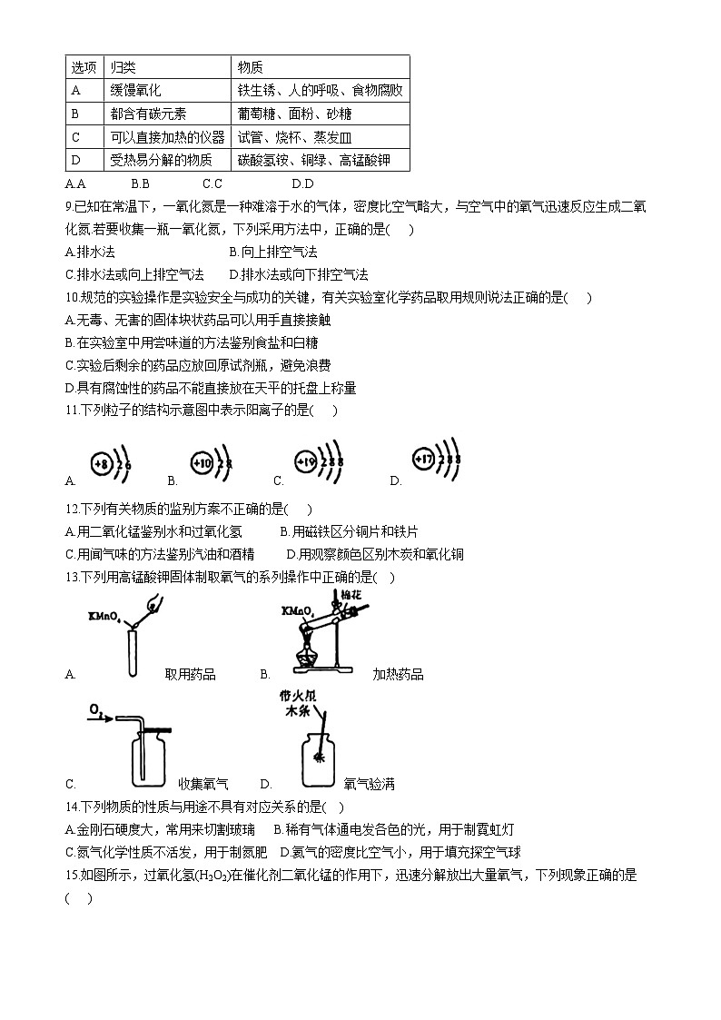 江苏省苏州市外国语学校吴中校区2024-2025学年九年级上学期学情调研（10月考）化学试题(无答案)第2页
