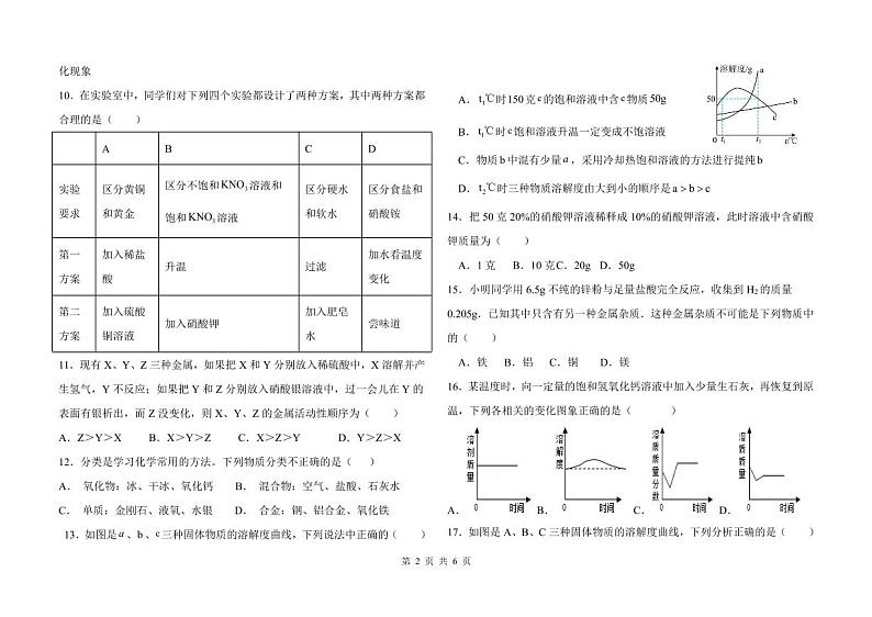 化学试卷2024.10k第2页