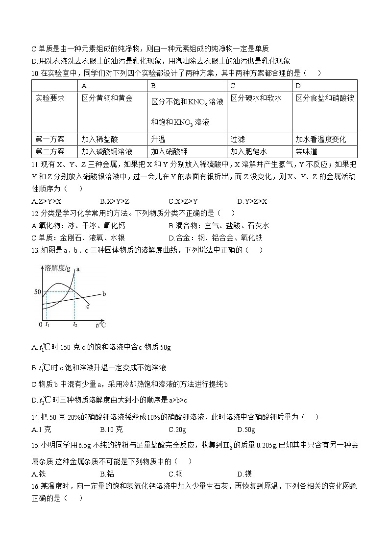 黑龙江省大庆市肇源县东片区2024-2025学年九年级上学期10月联考化学试题第2页