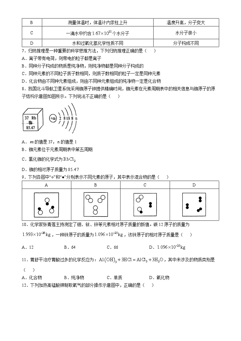 山东省临沂市费县第二中学2024-2025学年九年级上学期10月阶段检测化学试题(无答案)第2页