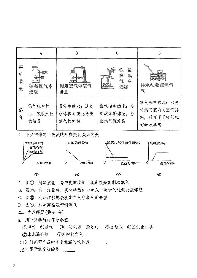 贵州省毕节八中2024-2025学年九年级上学期第一次月考化学试题第2页