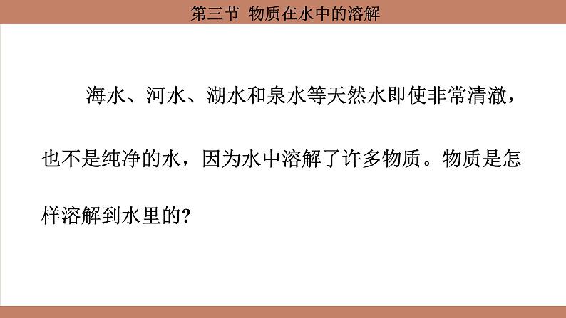 鲁教版（2024）初中化学九年级上册--3.3 物质在水中的溶解 （课件）第2页