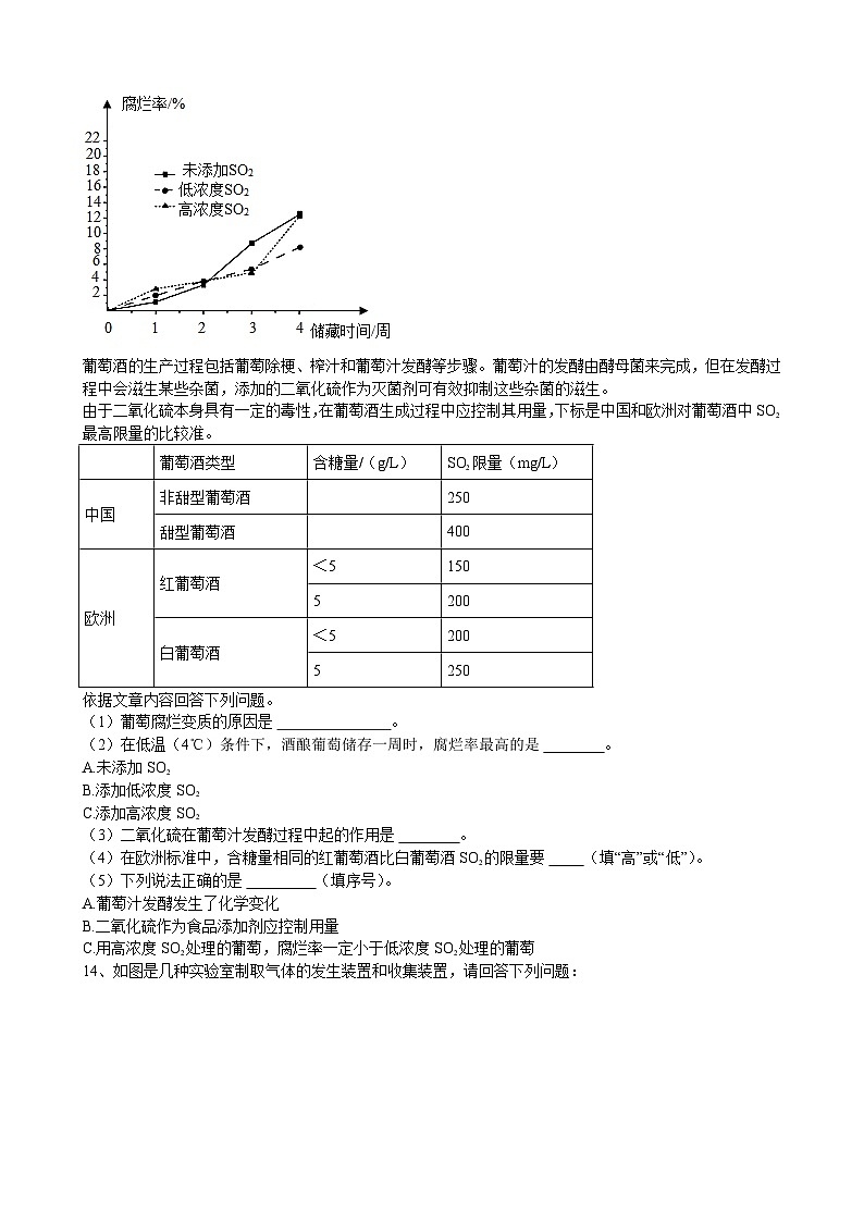 2023-2024学年安徽省安庆市桐城市大关中学九年级（上）月考化学试卷（10月份）.第3页