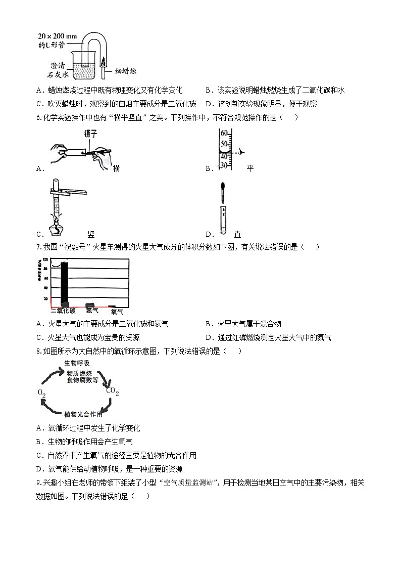 四川省成都市棕北教育集团2024-2025学年九年级上学期10月月考化学试题(无答案)02