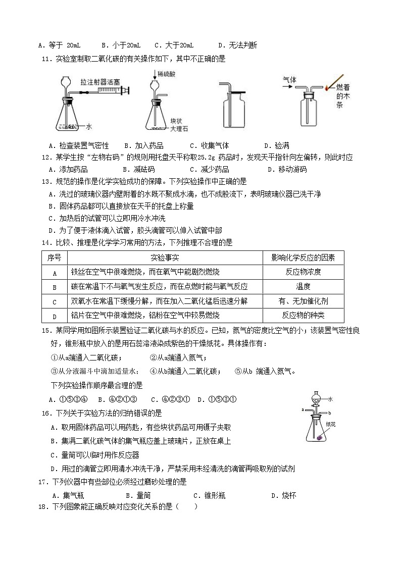 2023-2024学年江苏省扬州市仪征市大仪中学九年级（上）第一次段考化学试卷.第2页