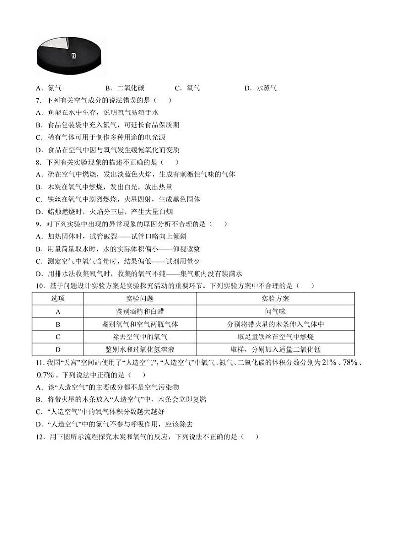 [化学]安徽省芜湖市无为市2024～～2025学年九年级上学期10月月考试题(有答案)第2页