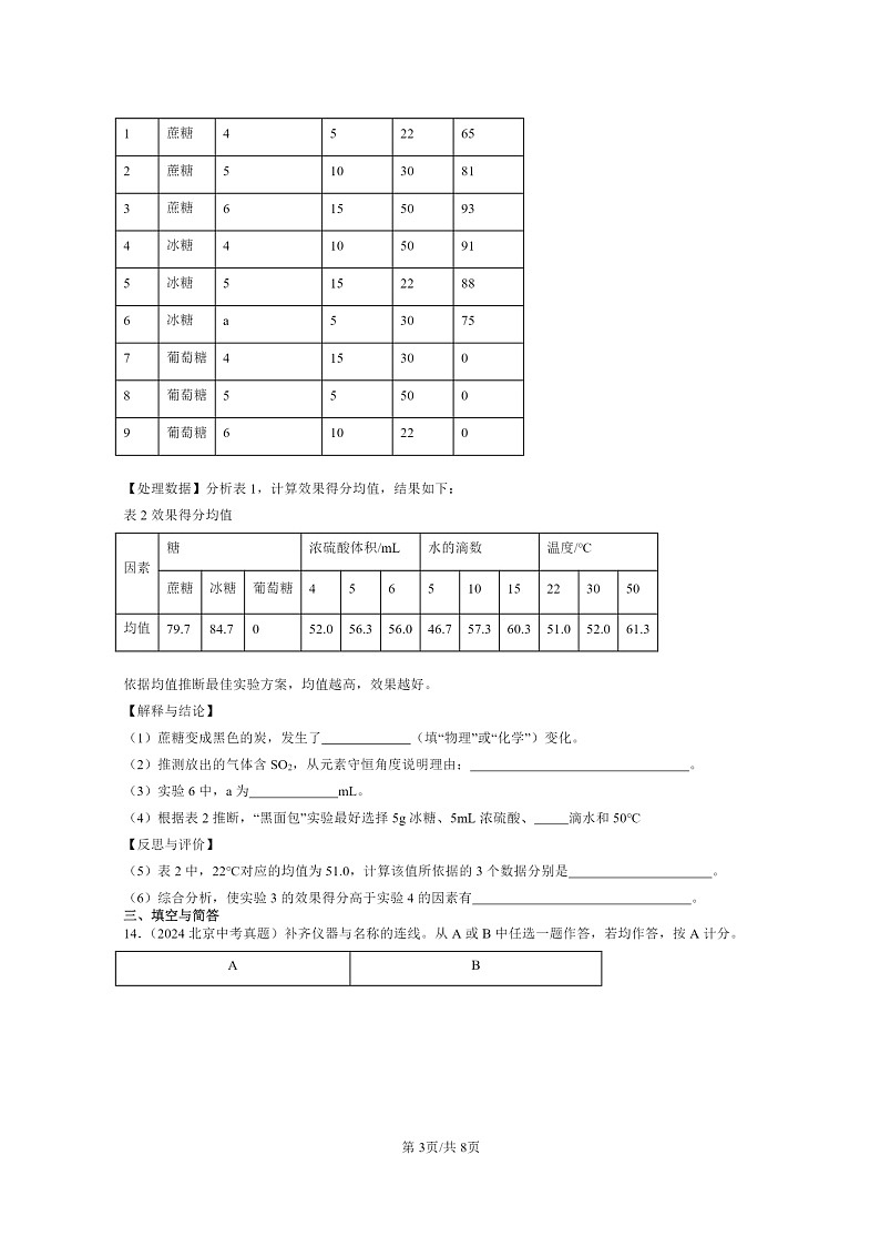 [化学]2015～2024北京中考真题分类汇编：走进章节综合(京改版)第3页
