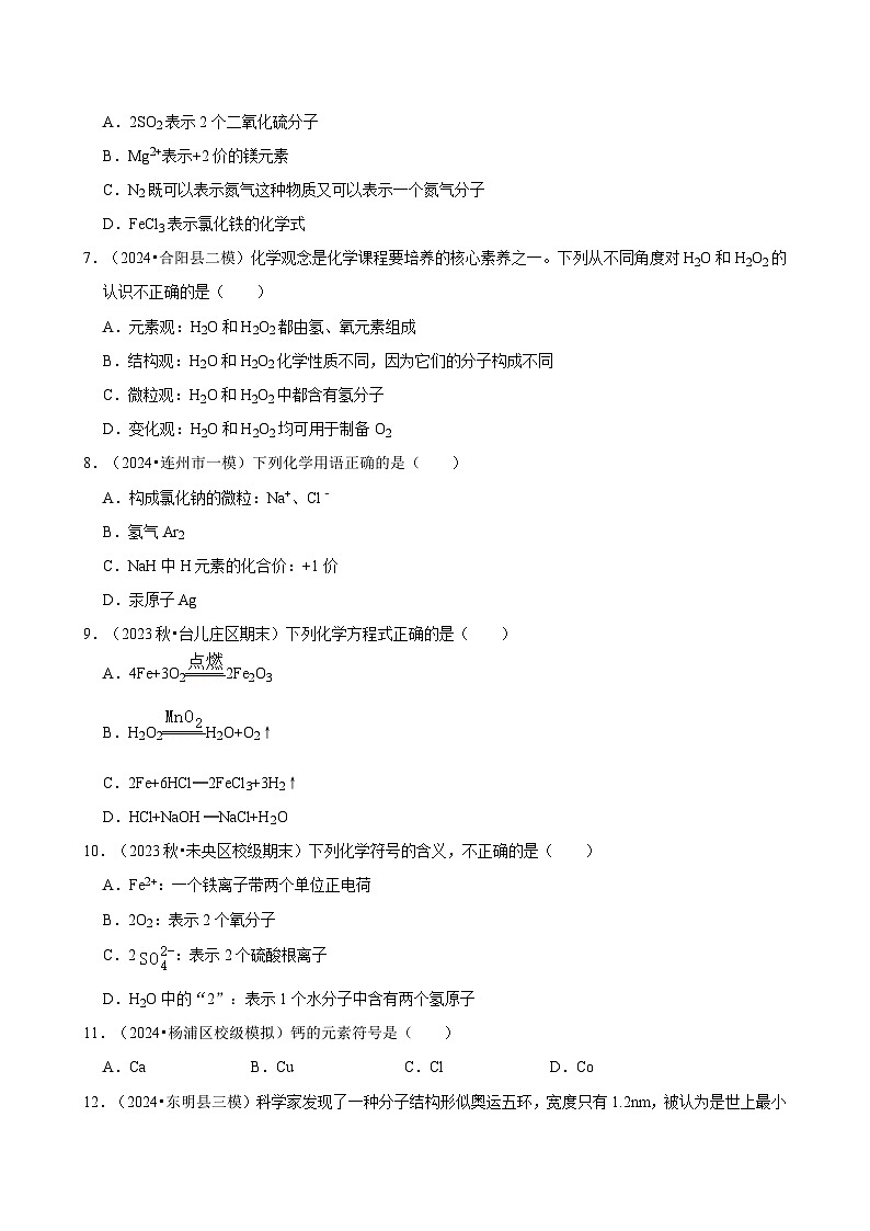 2025年中考化学复习热搜题速递之化学用语  学案第2页