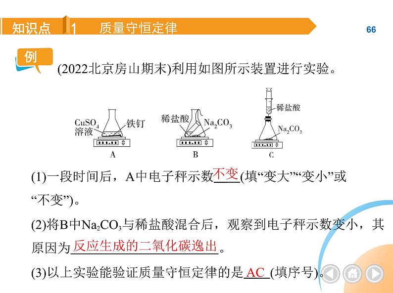 人教版化学九上第5单元质量守恒定律课件第8页