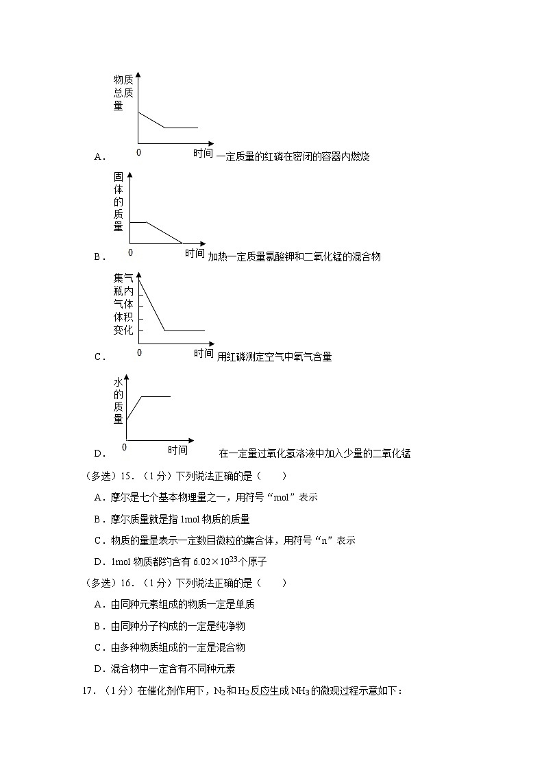 2023-2024学年上海市嘉定区九年级（上）期中化学试卷第3页