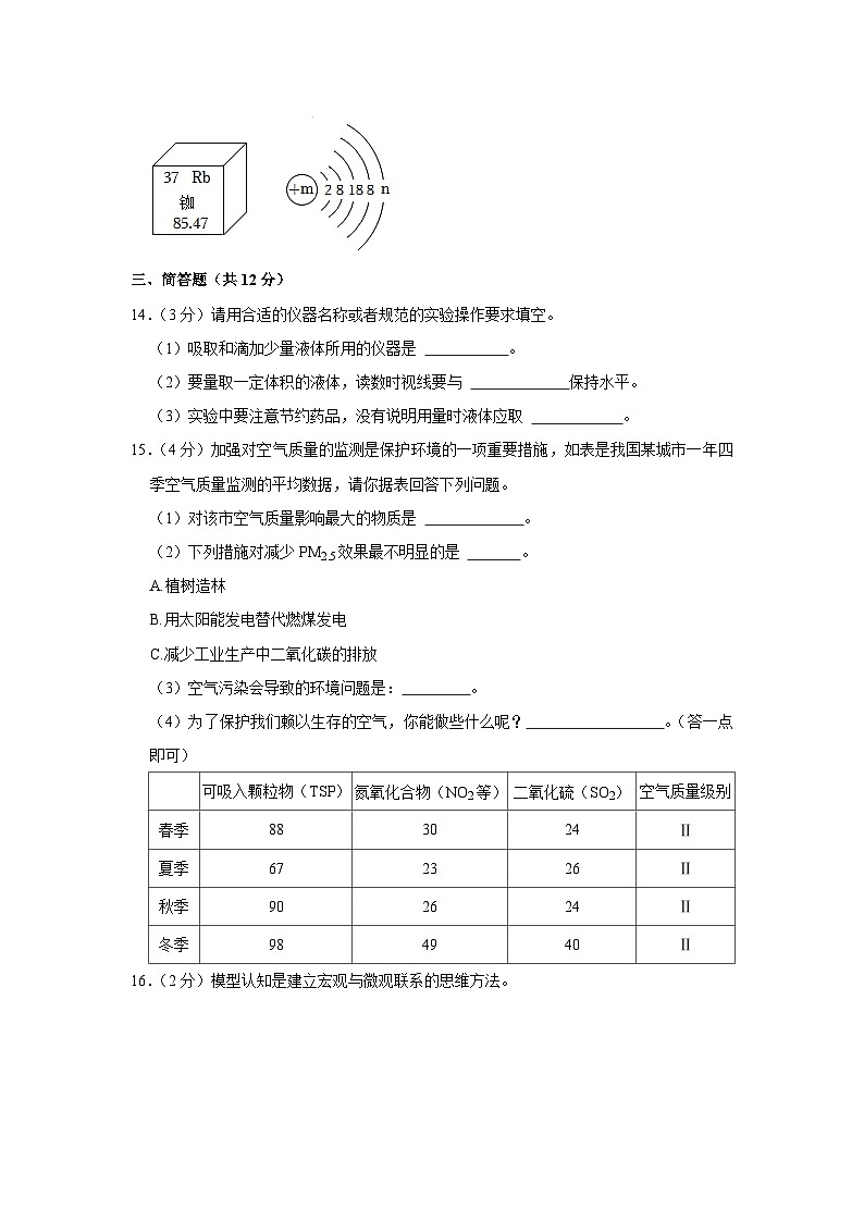2023-2024学年吉林省松原市长岭县九年级（上）期中化学试卷第3页