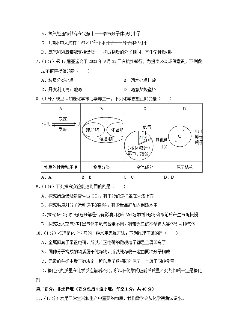 2023-2024学年辽宁省抚顺市新抚区九年级（上）期中化学试卷第2页