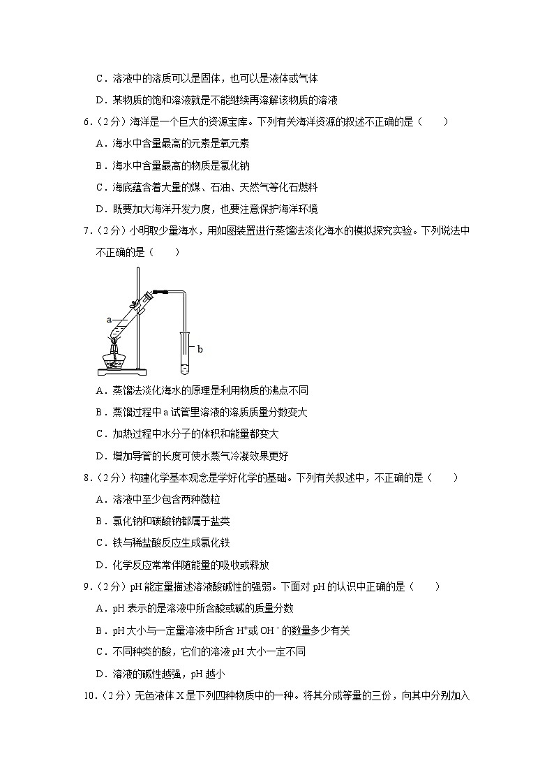 2023-2024学年山东省济南市莱芜区九年级（上）期中化学试卷02