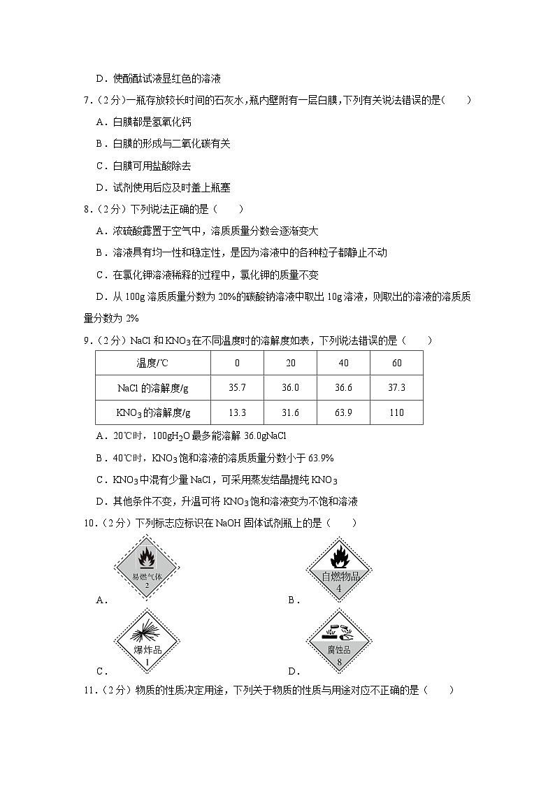 2023-2024学年山东省淄博市张店区九年级（上）期中化学试卷第2页
