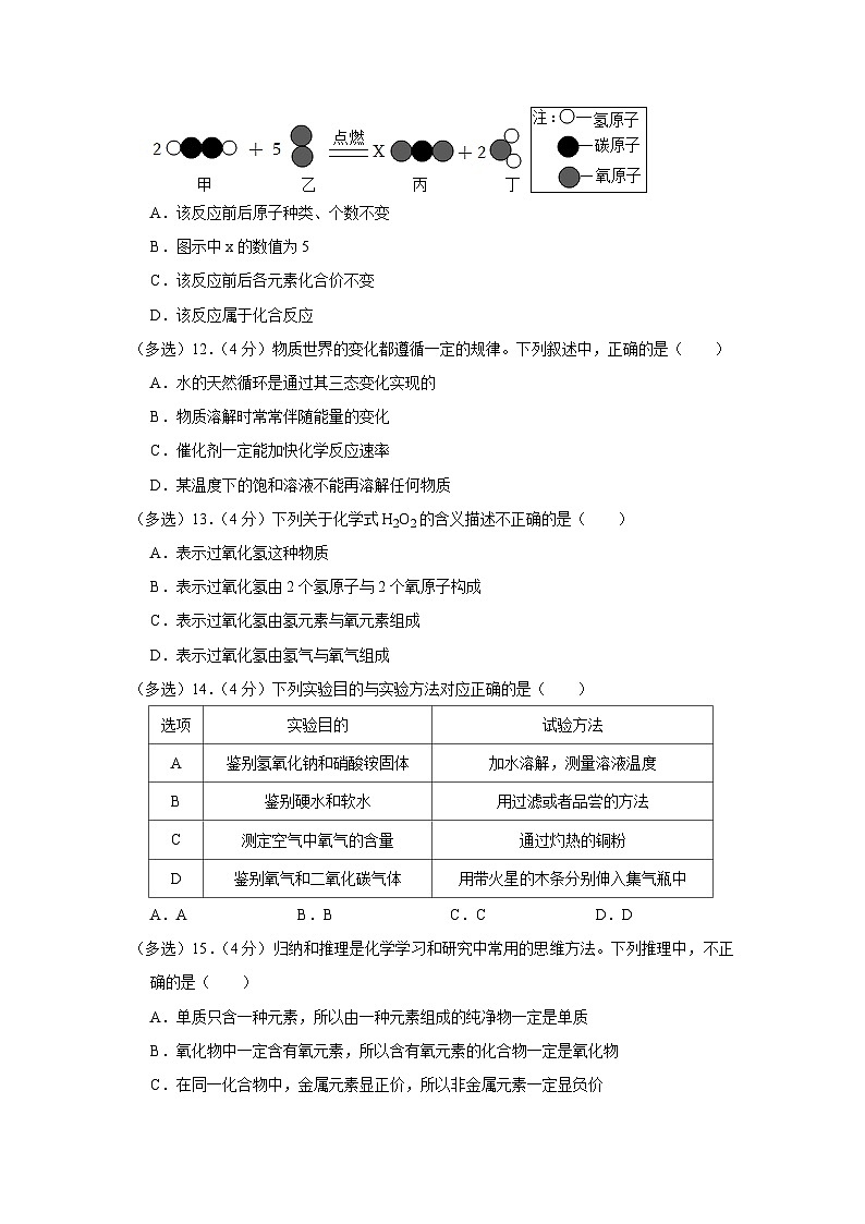 2023-2024学年山东省济南市商河县四校九年级（上）期中化学试卷03