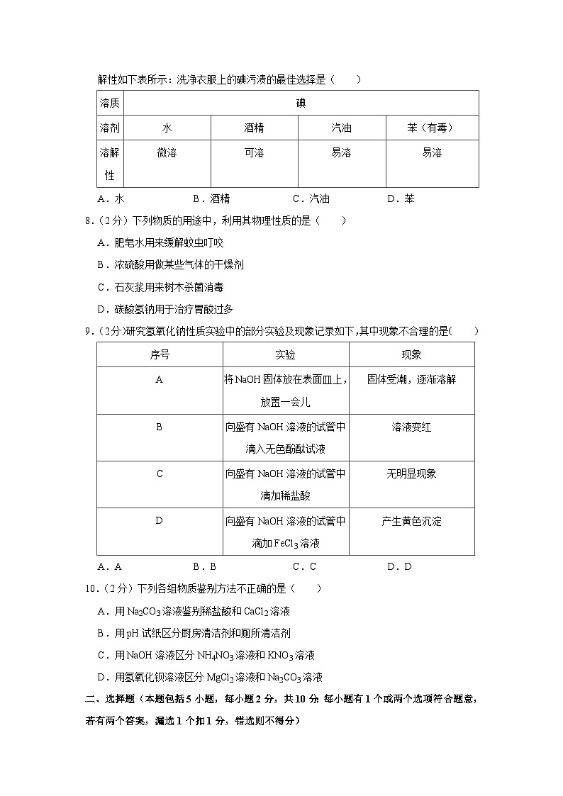 2023-2024学年山东省烟台市牟平区九年级（上）期中化学试卷第2页