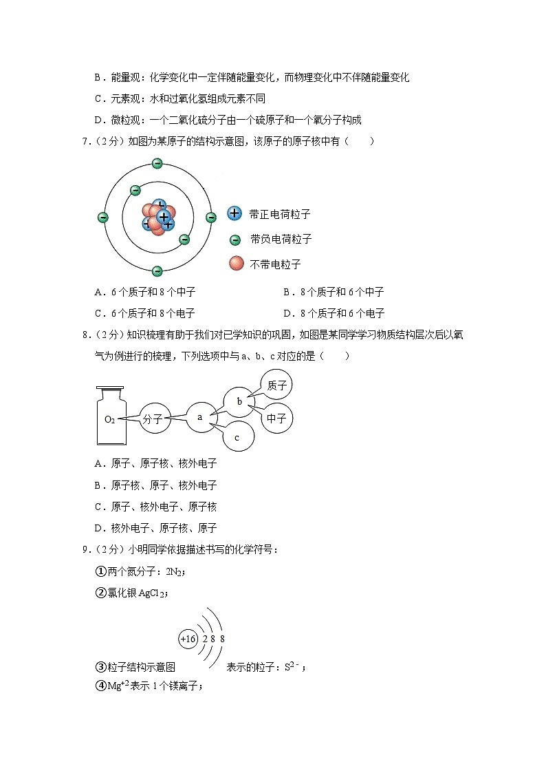 2023-2024学年山东省东营市广饶县李鹊中学八年级（上）月考化学试卷（12月份）第2页