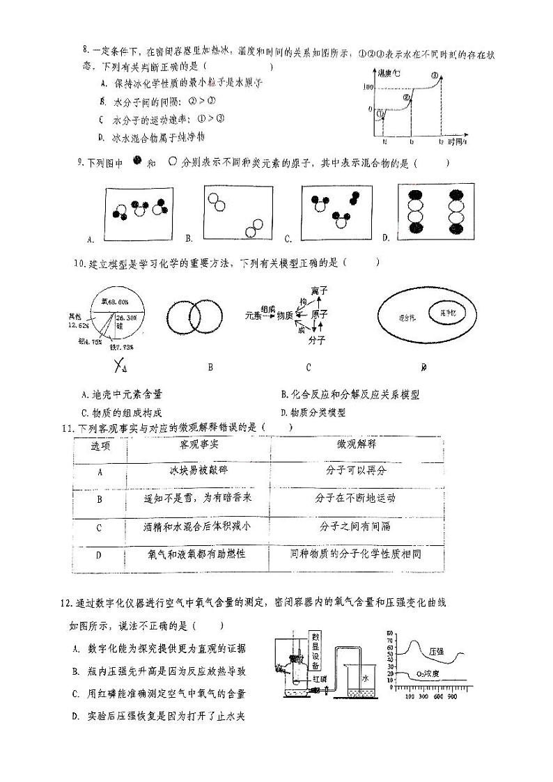 安徽省阜阳市多校2024--2025学年九年级上学期中考试化学试题02