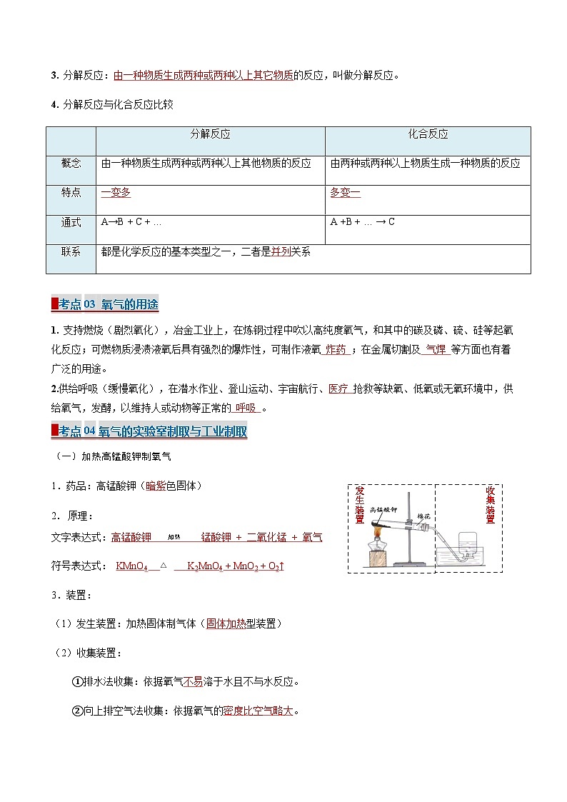 专题04 维持生命的物质—氧气、水（考点清单）（讲+练）-2024-2025学年九年级化学上学期期中考点大串讲（科粤版2024）第3页