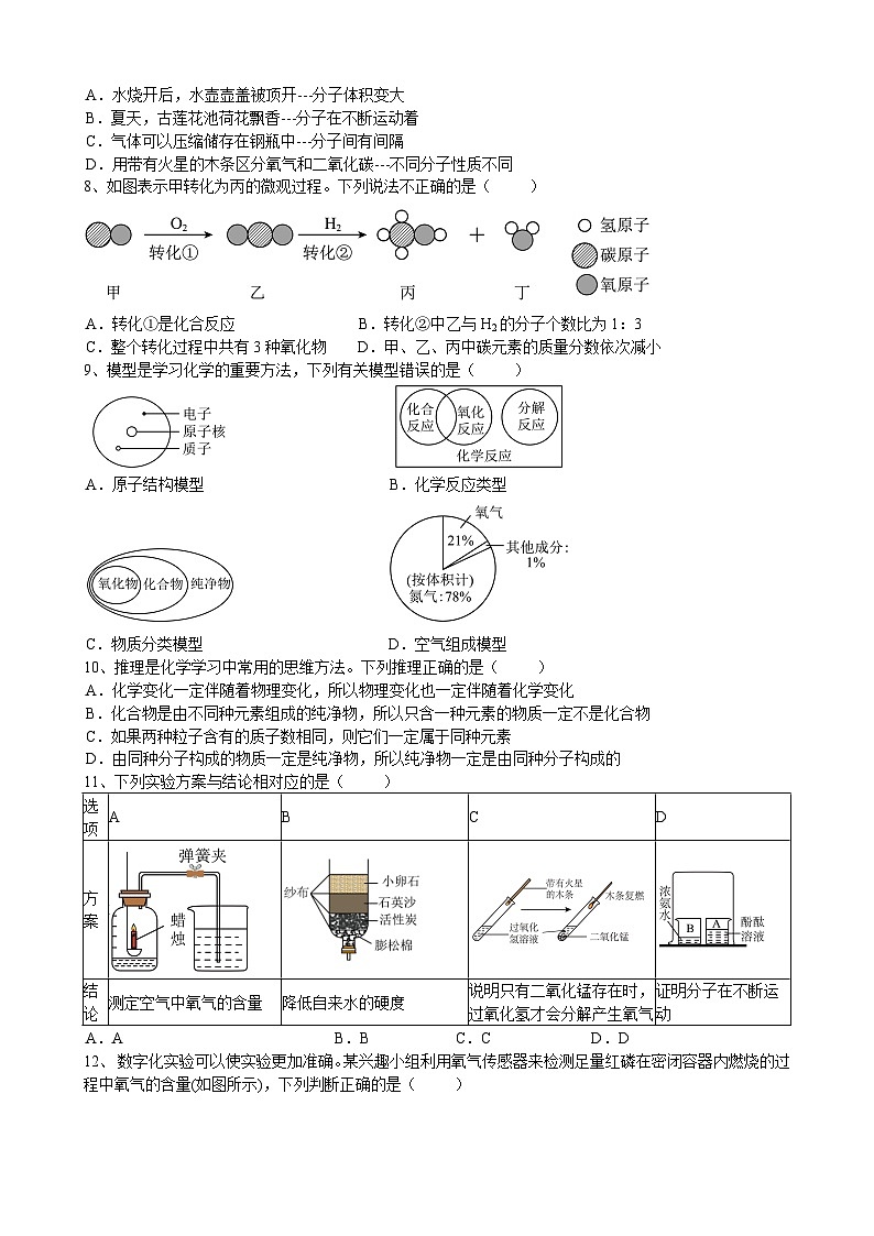 安徽省合肥市肥东县尚真中学2024~2025学年九年级上学期10月份月考化学试题02