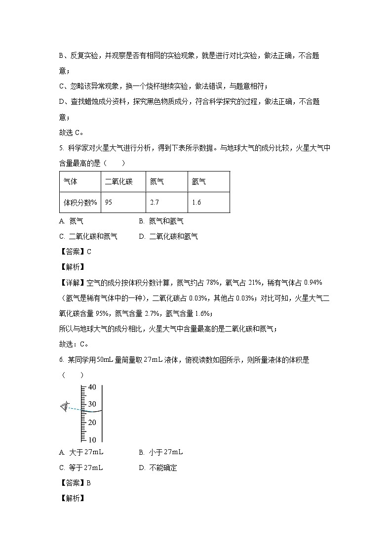 辽宁省铁岭市开原市2024-2025学年九年级上学期9月月考化学试题（解析版）第3页