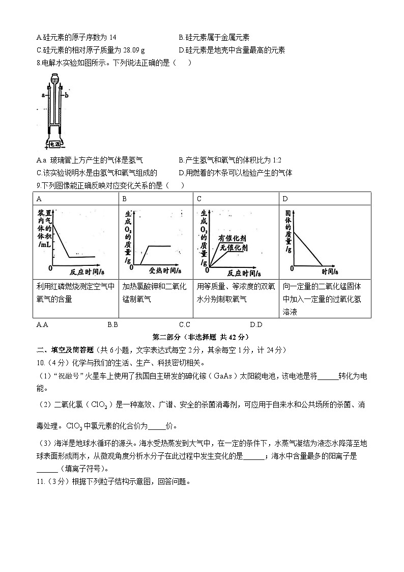 陕西省咸阳市永寿县甘井中学2023-2024学年九年级上学期期中检测化学试题(无答案)第2页