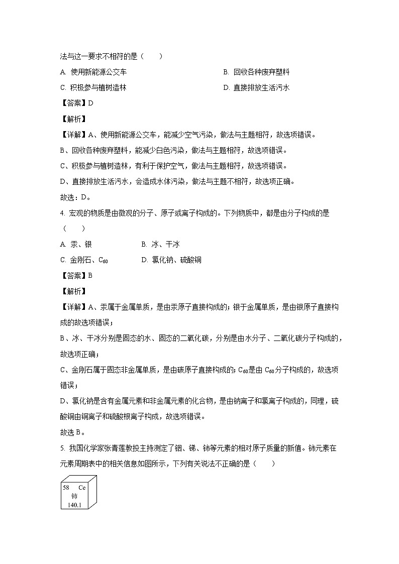 河南省信阳市平桥区2024年中考三模化学试卷（解析版）第2页