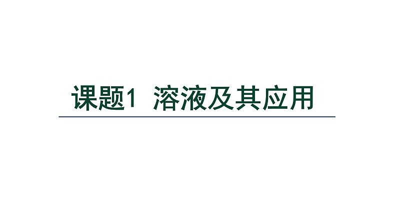 9.1 溶液及其应用 -课件---2024-2025学年九年级化学人教版(2024)下册01